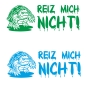 Preview: Reiz mich nicht! Autoaufkleber Schildkröte Turtle Sticker Aufkleber A4274